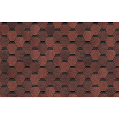 Черепица гибкая Docke Eurasia Шестигранник красная 3 кв.м - фото 3