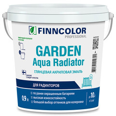 Изображение товара Эмаль для радиаторов Finncolor Garden Aqua Radiator база A белая глянцевая акриловая 0,9 л