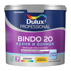 Изображение товара Краска моющаяся Dulux/Luxium Bindo 20 кухня и ванная база BС бесцветная 2,25 л