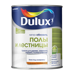Краска Dulux Полы и Лестницы для полов белая полуглянцевая база BW 0,75 л — купить в Санкт-Петербурге: цены, характеристики, отзывы и фото в интернет-магазине Петрович.