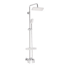 Душевая система Lemark Tropic с верхним душем с лейкой с изливом хром (LM7002C)
