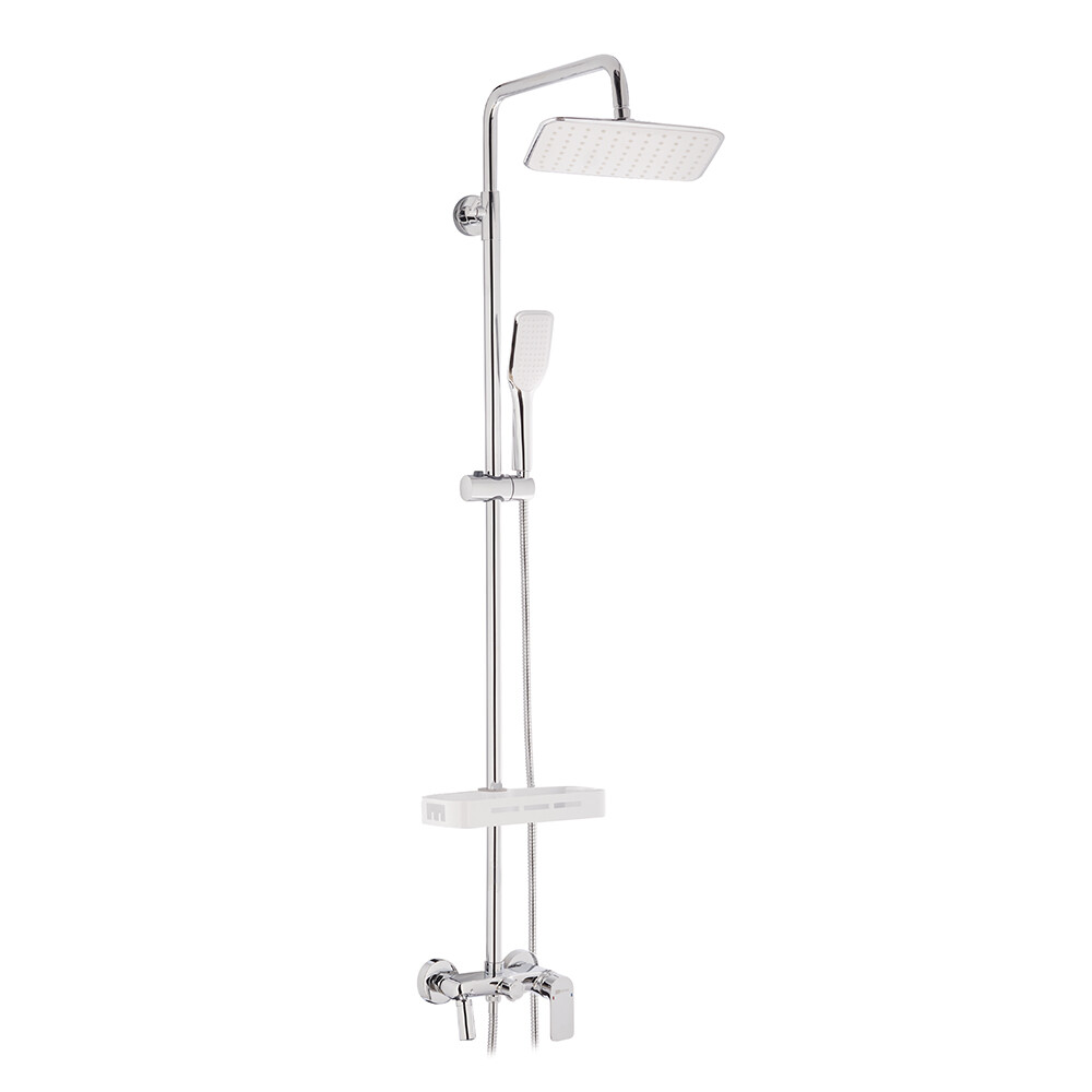 Изображение товара Душевая система Lemark Tropic с верхним душем с лейкой с изливом хром (LM7002C) Изображение товара Душевая система Lemark Tropic с верхним душем с лейкой с изливом хром (LM7002C)