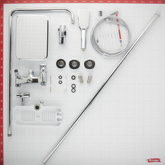 Душевая система Lemark Tropic с верхним душем с лейкой с изливом хром (LM7002C) - фото 5