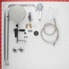 Душевая система Rossinka S с верхним душем с лейкой хром (S35-46) - фото 6