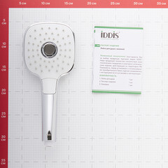 Лейка для душа Iddis Sena 112х255 мм 3 режима без шланга пластик белая/хром (SEN3F00i18) - фото 5