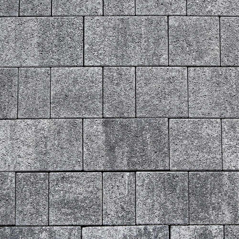 Плитка тротуарная разноразмерная Старый город Листопад гранит антрацит бетонная Выбор (546 шт.=14,17 кв.м)