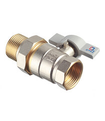 Кран шаровой латунный СТМ 3/4 ВР(г) х 3/4 НР(ш) бабочка с полусгоном прямой - фото 6