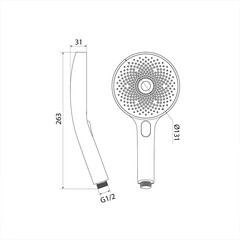 Лейка для душа Iddis SpaHome d130 мм 3 режима без шланга пластик черная (SPA3F0Bi18) - фото 9