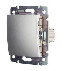 Переключатель Legrand Valena одноклавишный встраиваемый алюминий (694338) - фото 3