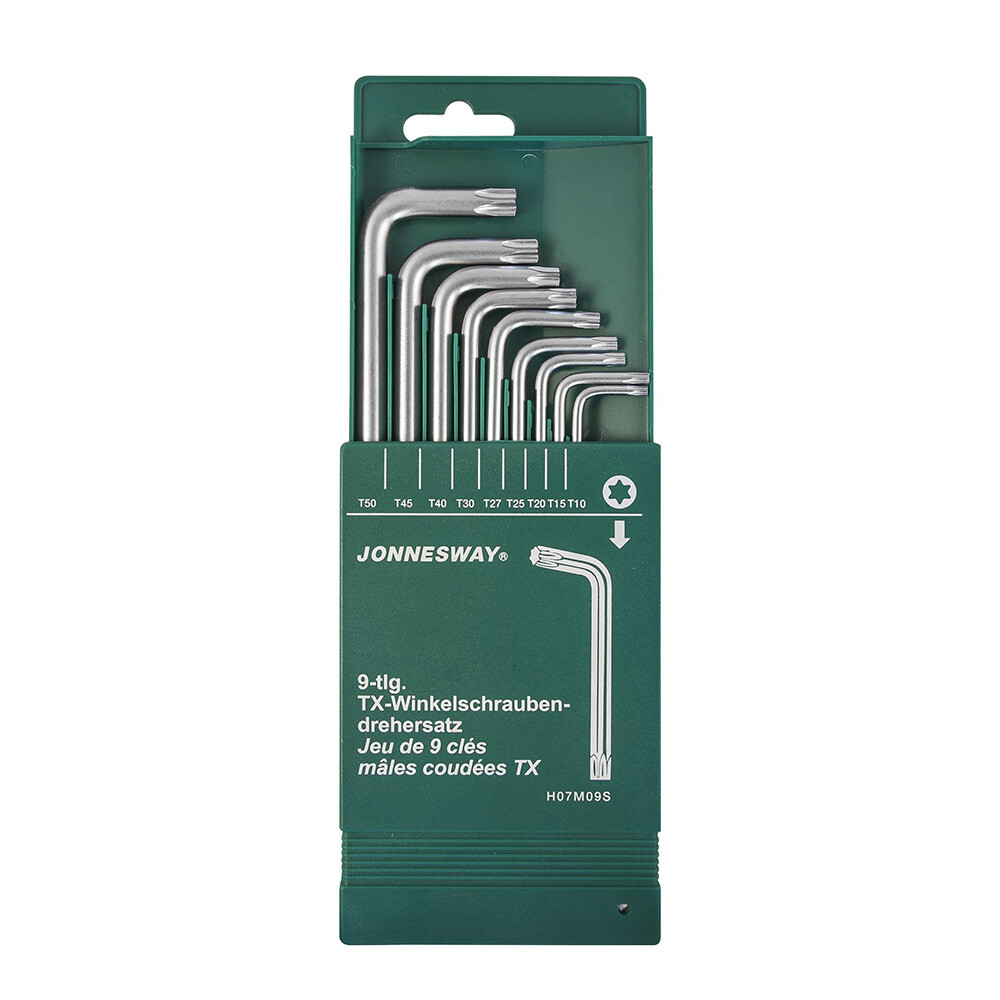 Изображение товара Набор шестигранных ключей Torx 10-50 мм Jonnesway H07M09S 9 шт