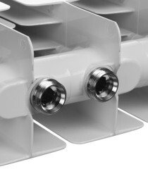 Радиатор биметаллический Rifar Base Ventil 500 мм 6 секций 3/4 нижнее правое подключение белый - фото 6