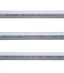 Труба PE-Xa Stout 16 х 2,2 мм из сшитого полиэтилена PN10 серая (100 м) (SPX-0001-001622) - фото 3