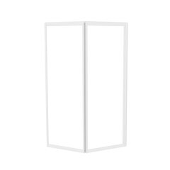 Шторка для ванной стеклянная прозрачная 105х140х0,3 см складная профиль белый Ravak VS2 (796M0100Z1)