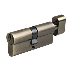 Цилиндр Corsa Deco 60 30х30 мм ключ/вертушка античная бронза - фото 2