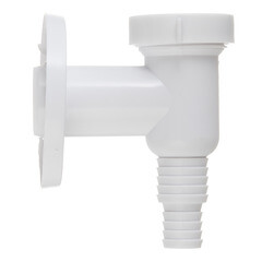 Сифон для подключения бытовой техники 32х22 мм пластик белый - фото 4