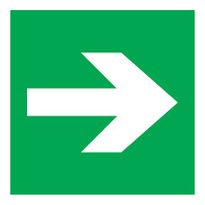 Наклейка Rexant эвакуационный знак Направляющая стрелка самоклеящаяся 200х200 мм (5 шт.)