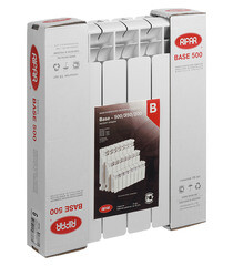 Радиатор биметаллический Rifar Base Ventil 500 мм 6 секций 3/4 нижнее правое подключение белый - фото 5