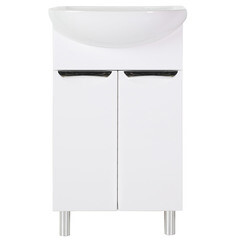 Комплект тумба с раковиной АСБ-Мебель Мессина 50 см напольная белая (9890/1.WH11.0.256) - фото 8