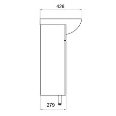 Комплект тумба с раковиной АСБ-Мебель Мессина 50 см напольная белая (9890/1.WH11.0.256) - фото 4