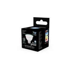 Лампа светодиодная Gauss GU5.3 4100К 7 Вт 630 Лм 150-265 В рефлектор MR16 матовая (10 шт.) - фото 2