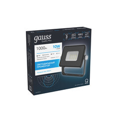 Прожектор светодиодный Gauss Qplus ДО-10 6500К 10 Вт IP65 черный (613511310) - фото 6