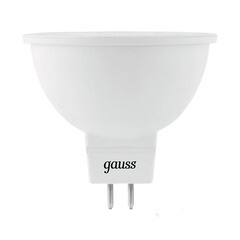 Лампа светодиодная Gauss GU5.3 4100К 7 Вт 630 Лм 150-265 В рефлектор MR16 матовая (10 шт.) - фото 4