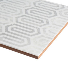 Плитка декор Нефрит Карен серая 400x200x8 мм - фото 4