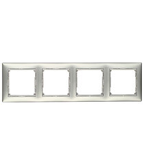 Рамка Legrand Valena четырехместная алюминий (694333) - фото 1