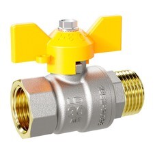 Кран шаровой газовый LD Pride 3/4 ВР(г) х 3/4 НР(ш) бабочка (LD 47.362.20)