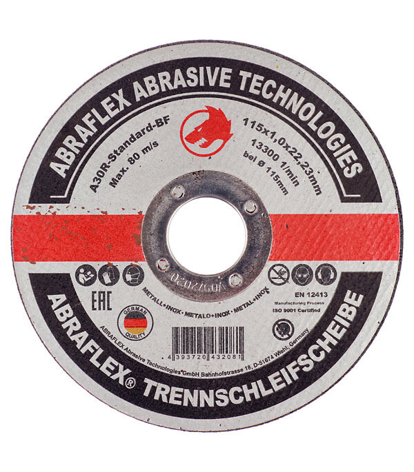 Изображение товара Круг отрезной по металлу Abraflex 115х22х1 мм (А115102223/32081)