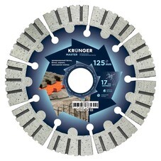 Диск алмазный по железобетону Kronger Master 125х22,2х2,2 мм сегментный сухой рез (B200125M)