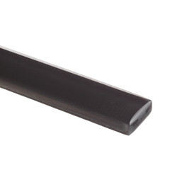 Плитка бордюр Керамин Соло 5 стеклянная черная 600x20x8,5 мм - фото 2