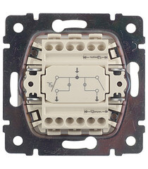 Выключатель Legrand Valena двухклавишный встраиваемый алюминий с подсветкой (694344) - фото 2