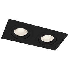 Светильник встраиваемый GU10 черный 100 Вт IP20 Maytoni Atom ДВО (DL024-2-02B) - фото 1