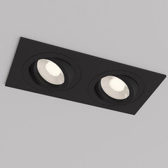 Светильник встраиваемый GU10 черный 100 Вт IP20 Maytoni Atom ДВО (DL024-2-02B) - фото 2