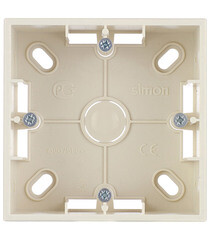 Коробка монтажная Simon 15 накладная слоновая кость (1590751-031) - фото 1