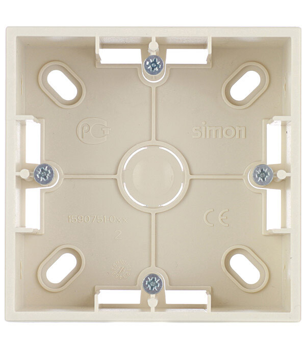 Изображение товара Коробка монтажная Simon 15 накладная слоновая кость (1590751-031)