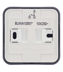 Выключатель Systeme Electric Blanca двухклавишный накладной антрацит (BLNVA105016) - фото 4