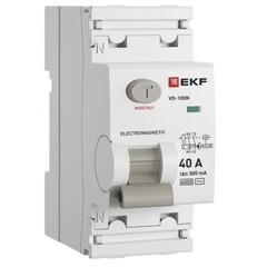 УЗО EKF PROxima ВД-100N 40А 1P+N тип AC 300 мА 6 кА (E1026M40300)