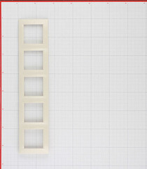 Рамка Simon 15 пятиместная слоновая кость (1500650-031) - фото 3