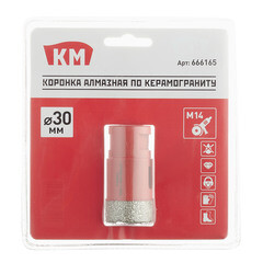 Коронка алмазная КМ по керамограниту d30 мм для УШМ (666165) - фото 3