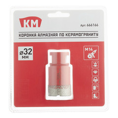 Коронка алмазная КМ по керамограниту d32 мм для УШМ (666166) - фото 2