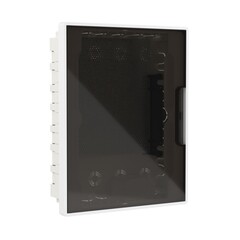 Щит слаботочный встраиваемый DKC Frame пластиковый IP40 399х311х100 мм 24 модуля прозрачная дверь белый (F24B4WDDIY)