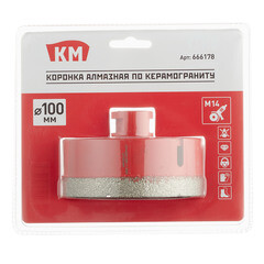 Коронка алмазная КМ по керамограниту d100 мм для УШМ (666178) - фото 3