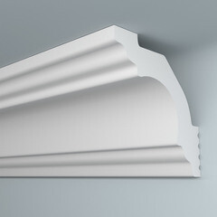 Плинтус потолочный из пенополистирола 35х35х2000 мм под натяжной потолок с возможностью светодиодной подсветки Плинтэкс I35/35SC - фото 1