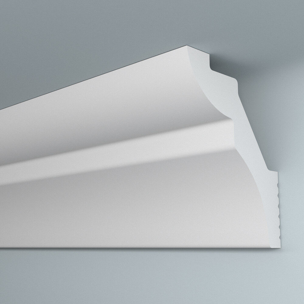 Изображение товара Плинтус потолочный из пенополистирола 40х50х2000 мм под натяжной потолок с возможностью светодиодной подсветки Плинтэкс H40/50SC