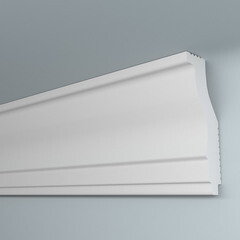 Плинтус потолочный из пенополистирола 25х65х2000 мм под натяжной потолок Плинтэкс O 25/65 SC - фото 1