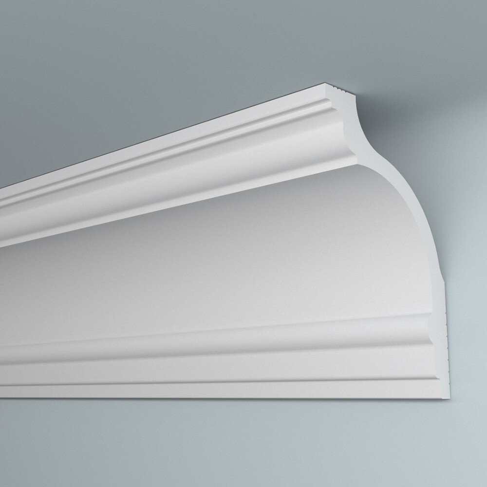 Изображение товара Плинтус потолочный Плинтэкс Q80/120 Фигурный Белый