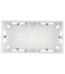 Коробка монтажная Simon 15 двухместная накладная белая (1590752-030) - фото 1