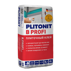 Клей для плитки/ керамогранита/ мозаики Plitonit В Профи серый класс C1 TE 25 кг